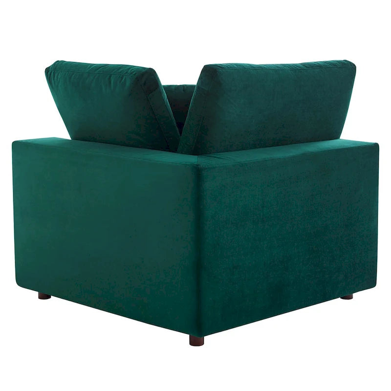 Commix Down Filled Overstuffed Performance Velvet Corner Chair