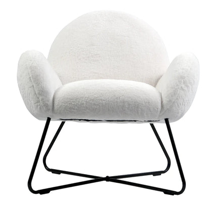 Brooklyn White Sherpa Cozy Accent Chair