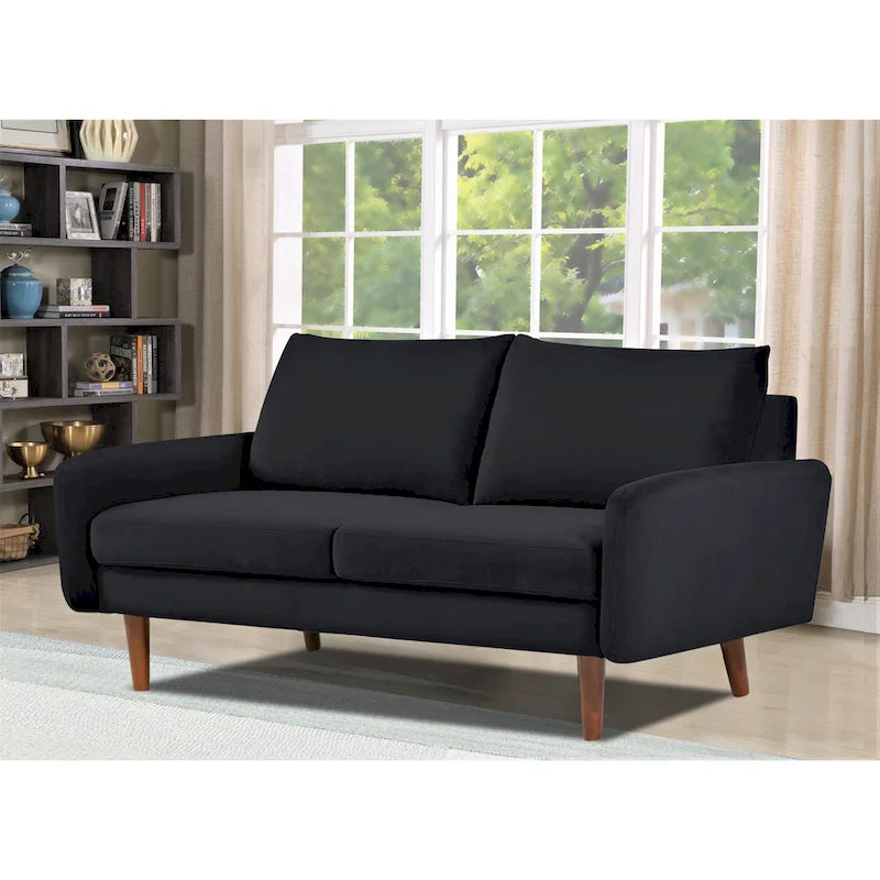 US Pride Furnitirue 58W Tapered Legs Kent Velvet Loveseat