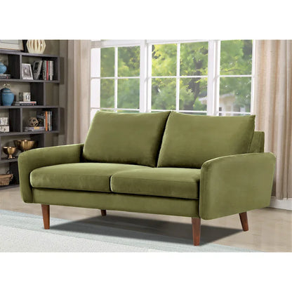 US Pride Furnitirue 58W Tapered Legs Kent Velvet Loveseat