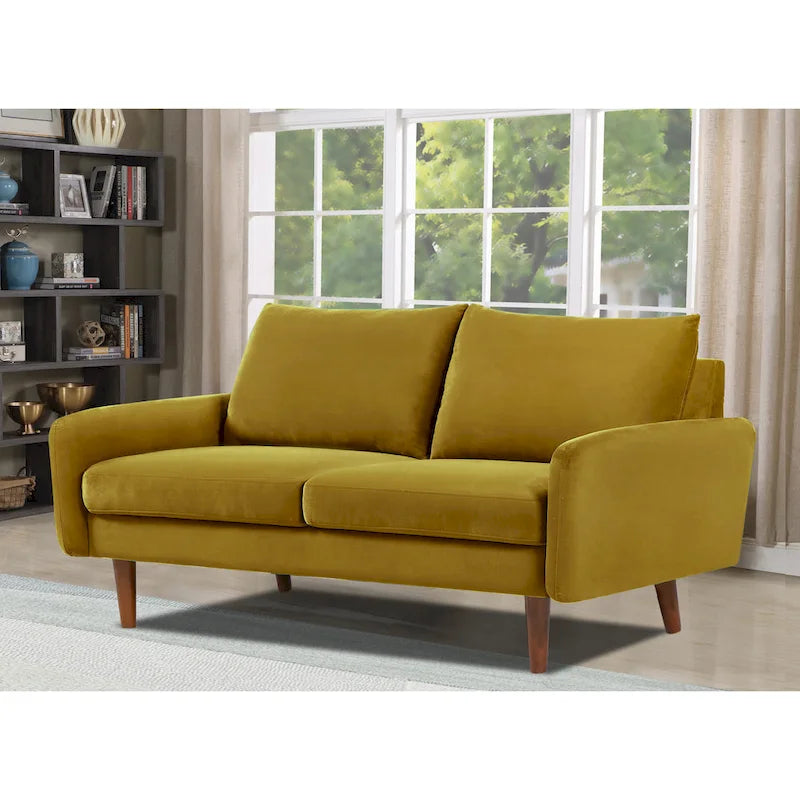 US Pride Furnitirue 58W Tapered Legs Kent Velvet Loveseat