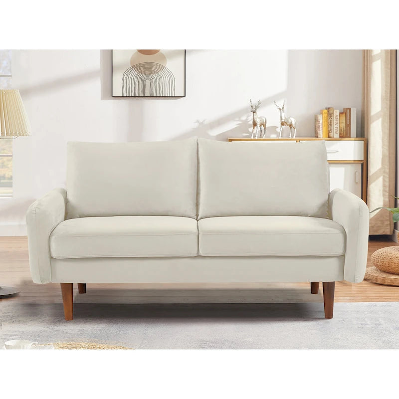 US Pride Furnitirue 58W Tapered Legs Kent Velvet Loveseat
