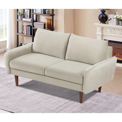 US Pride Furnitirue 58W Tapered Legs Kent Velvet Loveseat