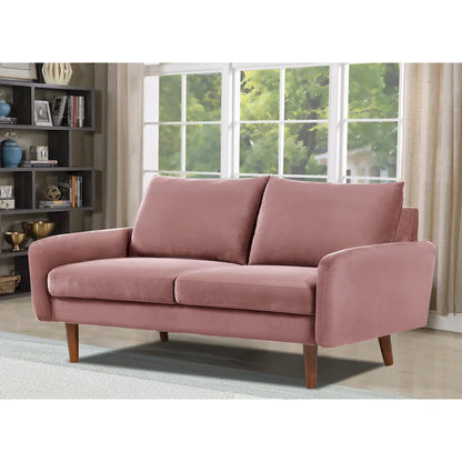US Pride Furnitirue 58W Tapered Legs Kent Velvet Loveseat