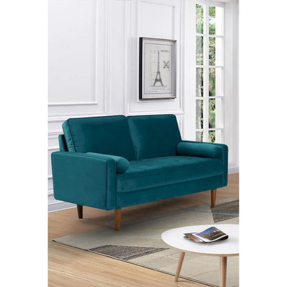 US Pride Furnitirue 58W Tapered Legs Kent Velvet Loveseat