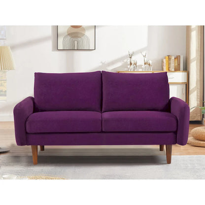 US Pride Furnitirue 58W Tapered Legs Kent Velvet Loveseat