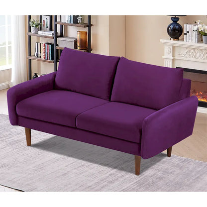 US Pride Furnitirue 58W Tapered Legs Kent Velvet Loveseat