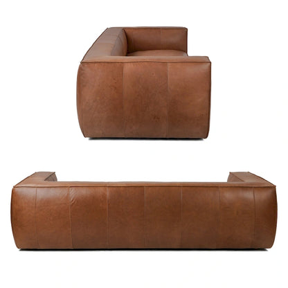 UR livingroom Full Aniline Leather Sofa Modern Genuine Leather Sofa Couch for Living Room - 100W x 43D x 26.25H