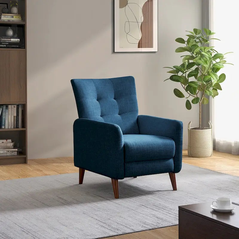 Aurora Comfy Manual Recliner with Wood Base