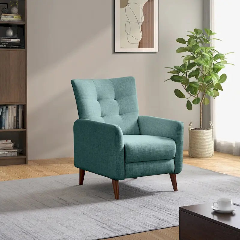Aurora Comfy Manual Recliner with Wood Base