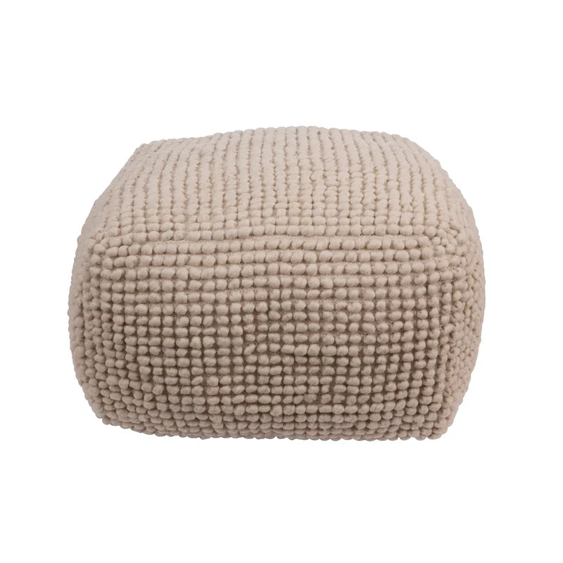 New Zealand Wool and Cotton Pouf