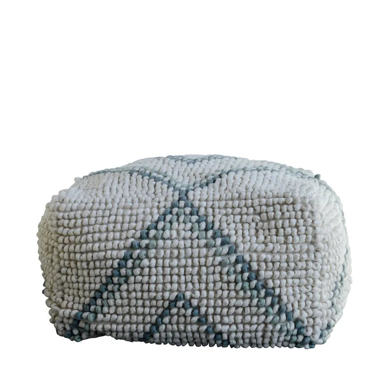 New Zealand Wool and Cotton Pouf
