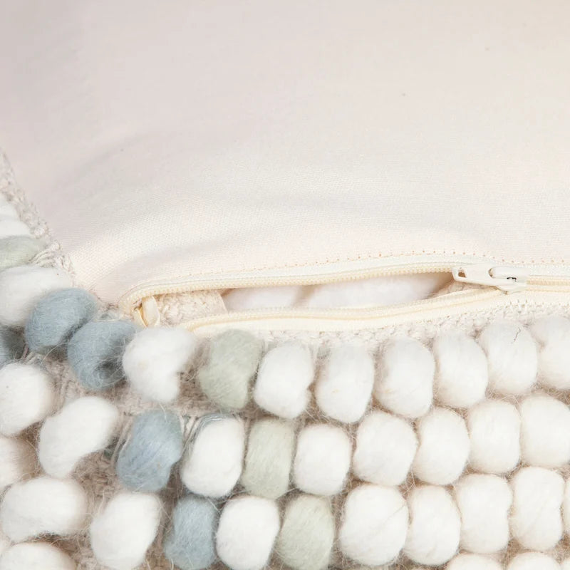 New Zealand Wool and Cotton Pouf