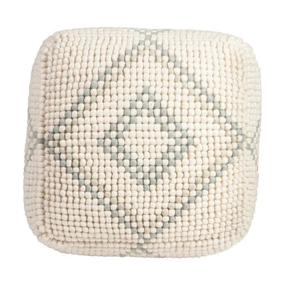 New Zealand Wool and Cotton Pouf