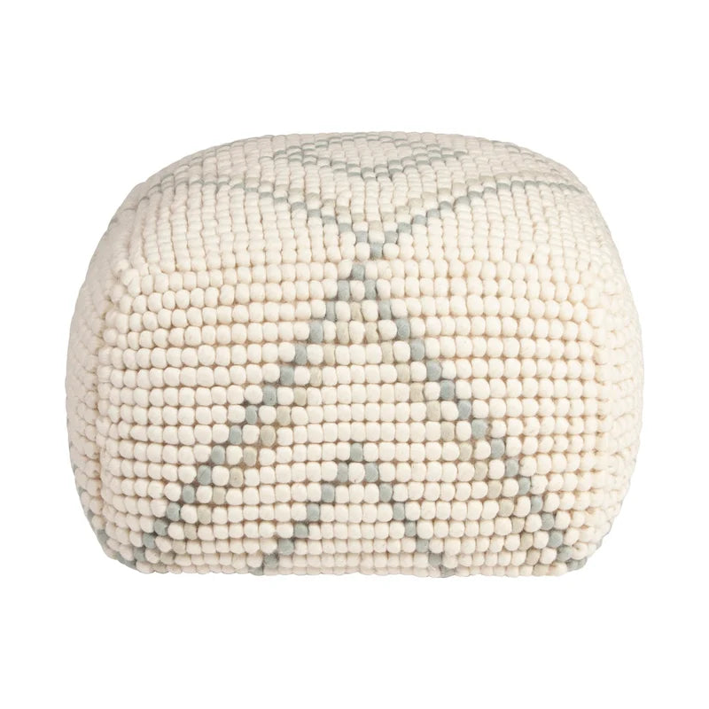 New Zealand Wool and Cotton Pouf