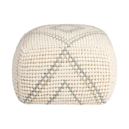 New Zealand Wool and Cotton Pouf