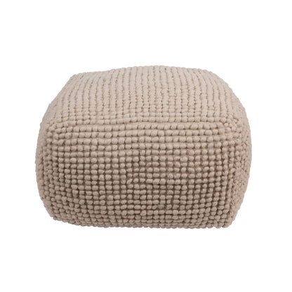 New Zealand Wool and Cotton Pouf