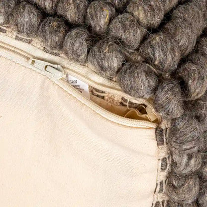 New Zealand Wool and Cotton Pouf