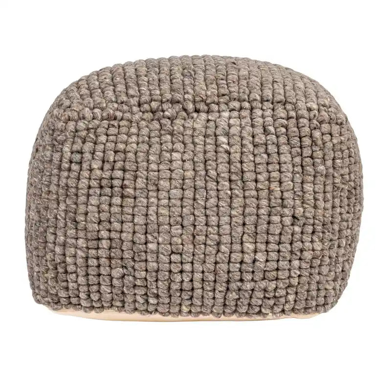 New Zealand Wool and Cotton Pouf
