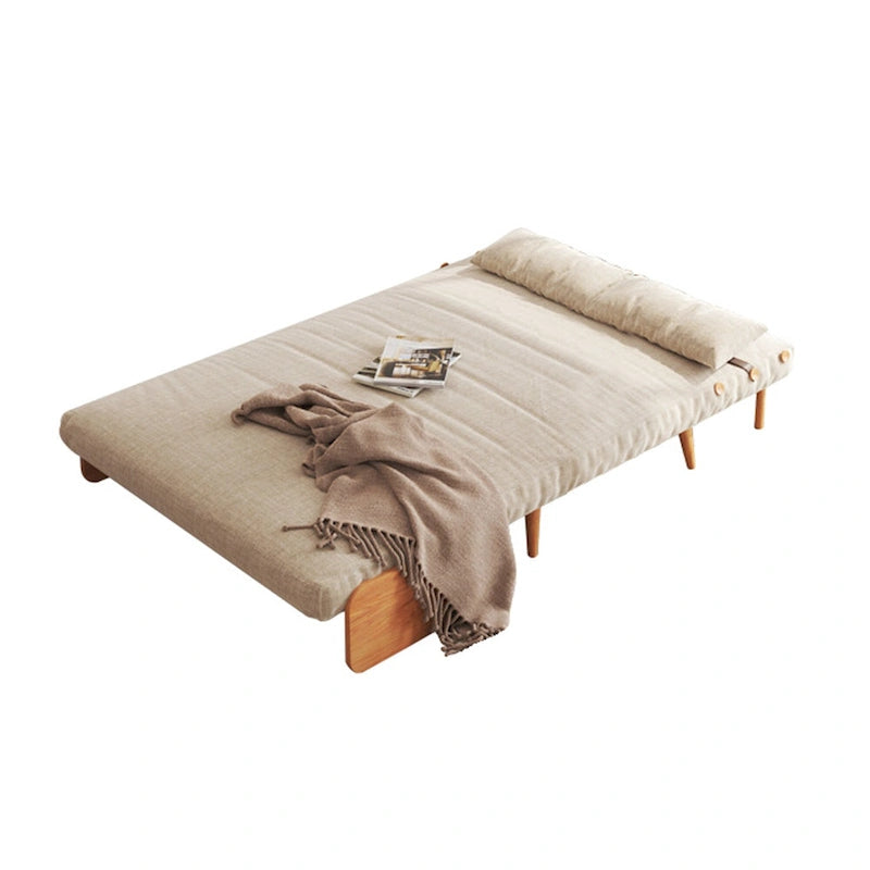 JASIWAY 43.3 Upholstered Loveseat Sofa Bed, Beige