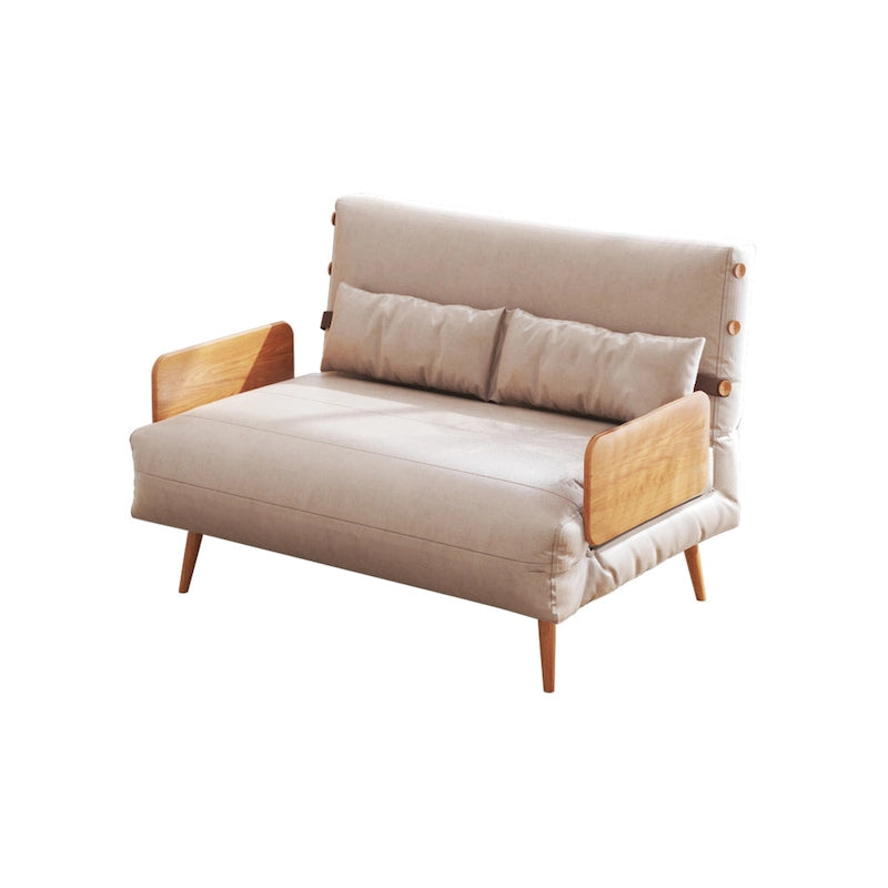 JASIWAY 43.3 Upholstered Loveseat Sofa Bed, Beige