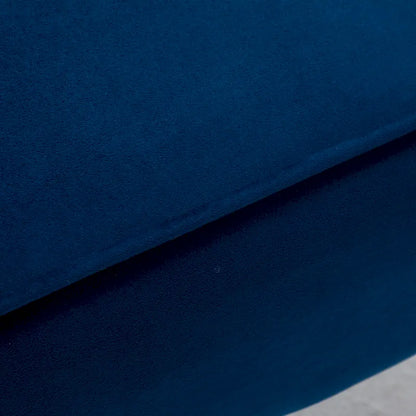 SEYNAR Modern Velvet Accent Arm Vanity Chair with Wingback and Gold Legs for Living Room