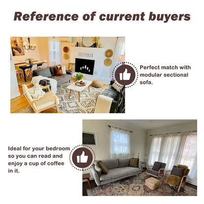 AECOJOY Mid Century Modern Living Room Reading Comfy Lounge Chairs