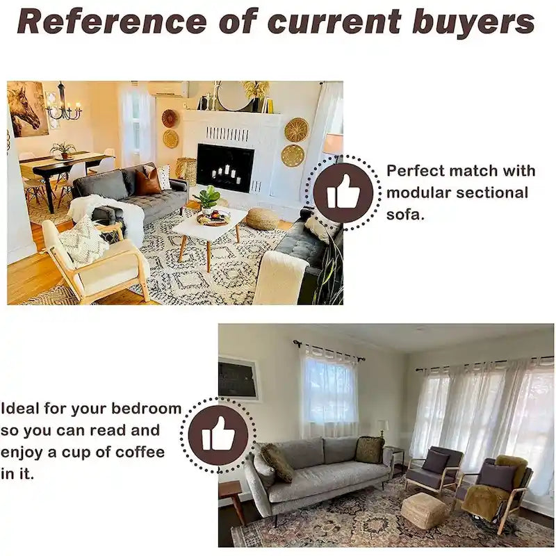 AECOJOY Mid Century Modern Living Room Reading Comfy Lounge Chairs