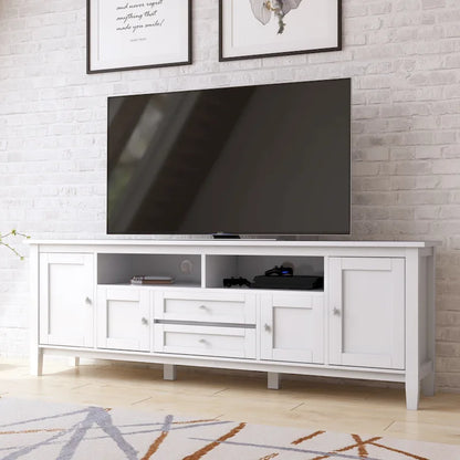 WYNDENHALL Norfolk SOLID WOOD 72 inch Wide TV Media Stand For TVs up to 80 inches - 72 W x 17.5 D x 26 H
