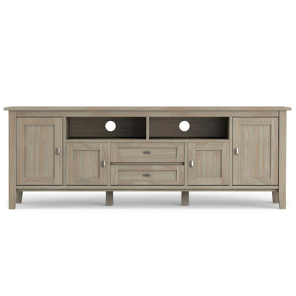 WYNDENHALL Norfolk SOLID WOOD 72 inch Wide TV Media Stand For TVs up to 80 inches - 72 W x 17.5 D x 26 H