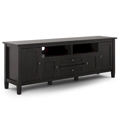 WYNDENHALL Norfolk SOLID WOOD 72 inch Wide TV Media Stand For TVs up to 80 inches - 72 W x 17.5 D x 26 H
