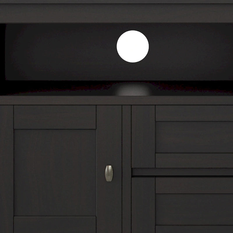 WYNDENHALL Norfolk SOLID WOOD 72 inch Wide TV Media Stand For TVs up to 80 inches - 72 W x 17.5 D x 26 H