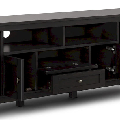 WYNDENHALL Norfolk SOLID WOOD 72 inch Wide TV Media Stand For TVs up to 80 inches - 72 W x 17.5 D x 26 H