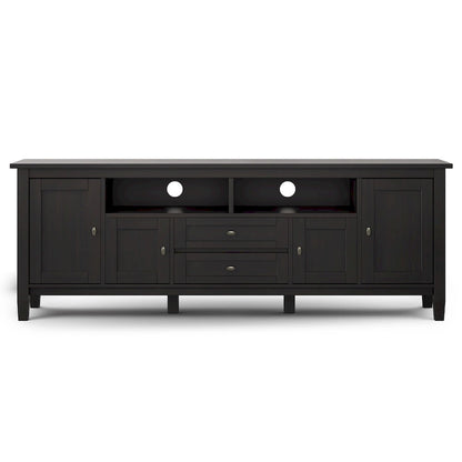 WYNDENHALL Norfolk SOLID WOOD 72 inch Wide TV Media Stand For TVs up to 80 inches - 72 W x 17.5 D x 26 H