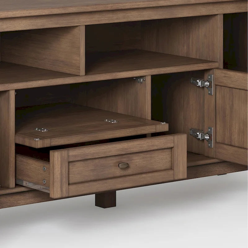 WYNDENHALL Norfolk SOLID WOOD 72 inch Wide TV Media Stand For TVs up to 80 inches - 72 W x 17.5 D x 26 H