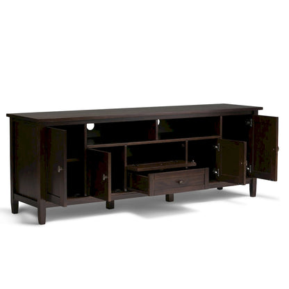 WYNDENHALL Norfolk SOLID WOOD 72 inch Wide TV Media Stand For TVs up to 80 inches - 72 W x 17.5 D x 26 H