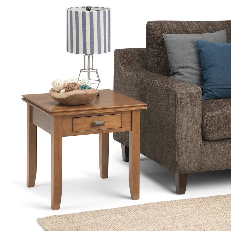 WYNDENHALL Stratford SOLID WOOD 21 inch Wide Square Transitional End Side Table