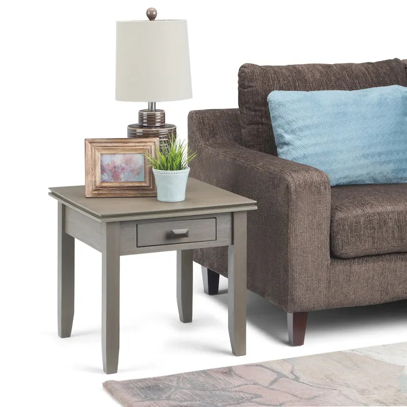 WYNDENHALL Stratford SOLID WOOD 21 inch Wide Square Transitional End Side Table