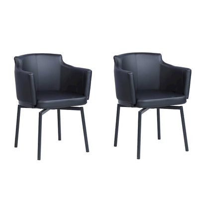 Somette Modern Club Arm Chair with Memory Swivel, Set of 2