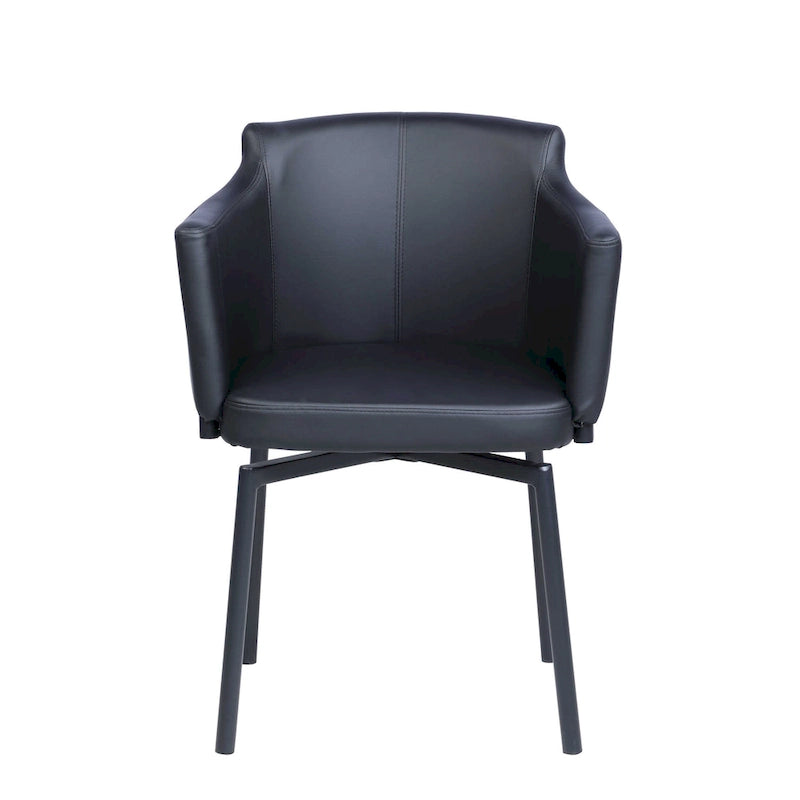 Somette Modern Club Arm Chair with Memory Swivel, Set of 2