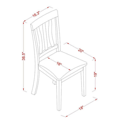 East West Furniture Dining Table Set- A Round Kitchen Table and Dining Chairs, Black & Cherry (Pieces & Seat Type Options)