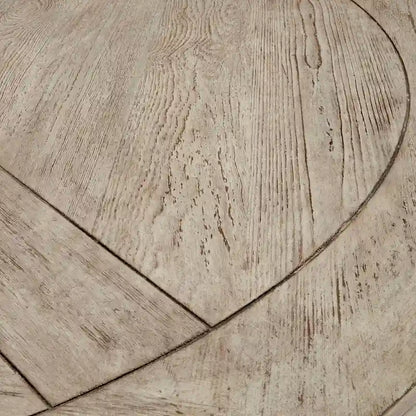 Benchwright Round Antique Grey Oak Dining Table by iNSPIRE Q Artisan