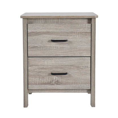 Olimont Contemporary 2 Drawer Nightstand by Christopher Knight Home