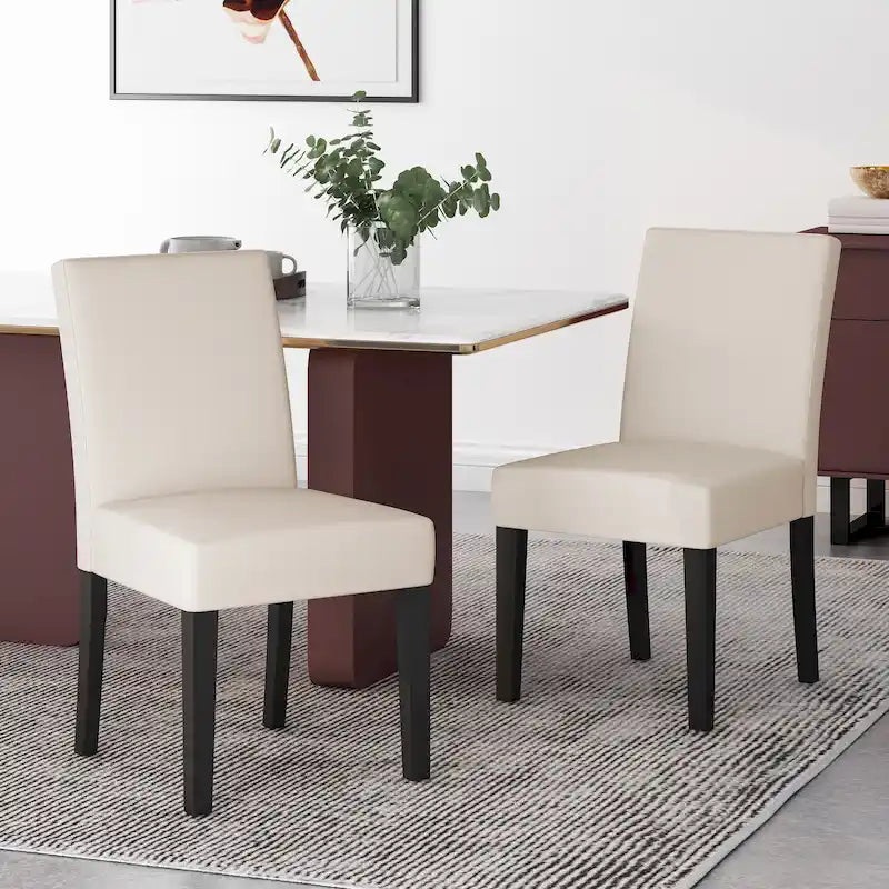Kuna Contemporary Upholstered Dining Chair (Set of 2) by Christopher Knight Home