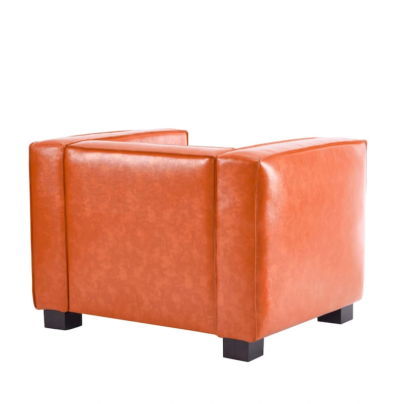 Goyette Faux Leather Club Chair by Christopher Knight Home