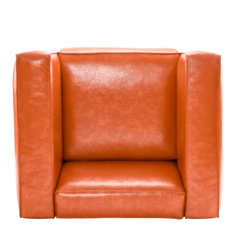 Goyette Faux Leather Club Chair by Christopher Knight Home