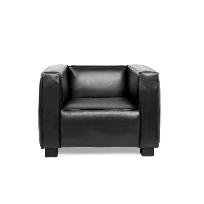 Goyette Faux Leather Club Chair by Christopher Knight Home