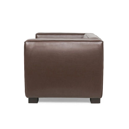 Goyette Faux Leather Club Chair by Christopher Knight Home