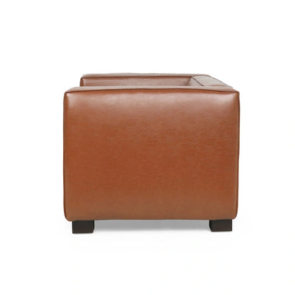 Goyette Faux Leather Club Chair by Christopher Knight Home