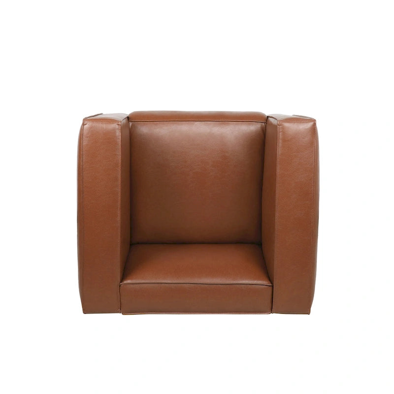 Goyette Faux Leather Club Chair by Christopher Knight Home